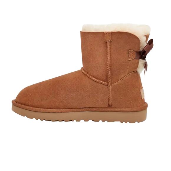 NEW Authentic UGG Women's Mini  Bailey Bow II Boots Shoes  Chestnut size 7 - Picture 3 of 6